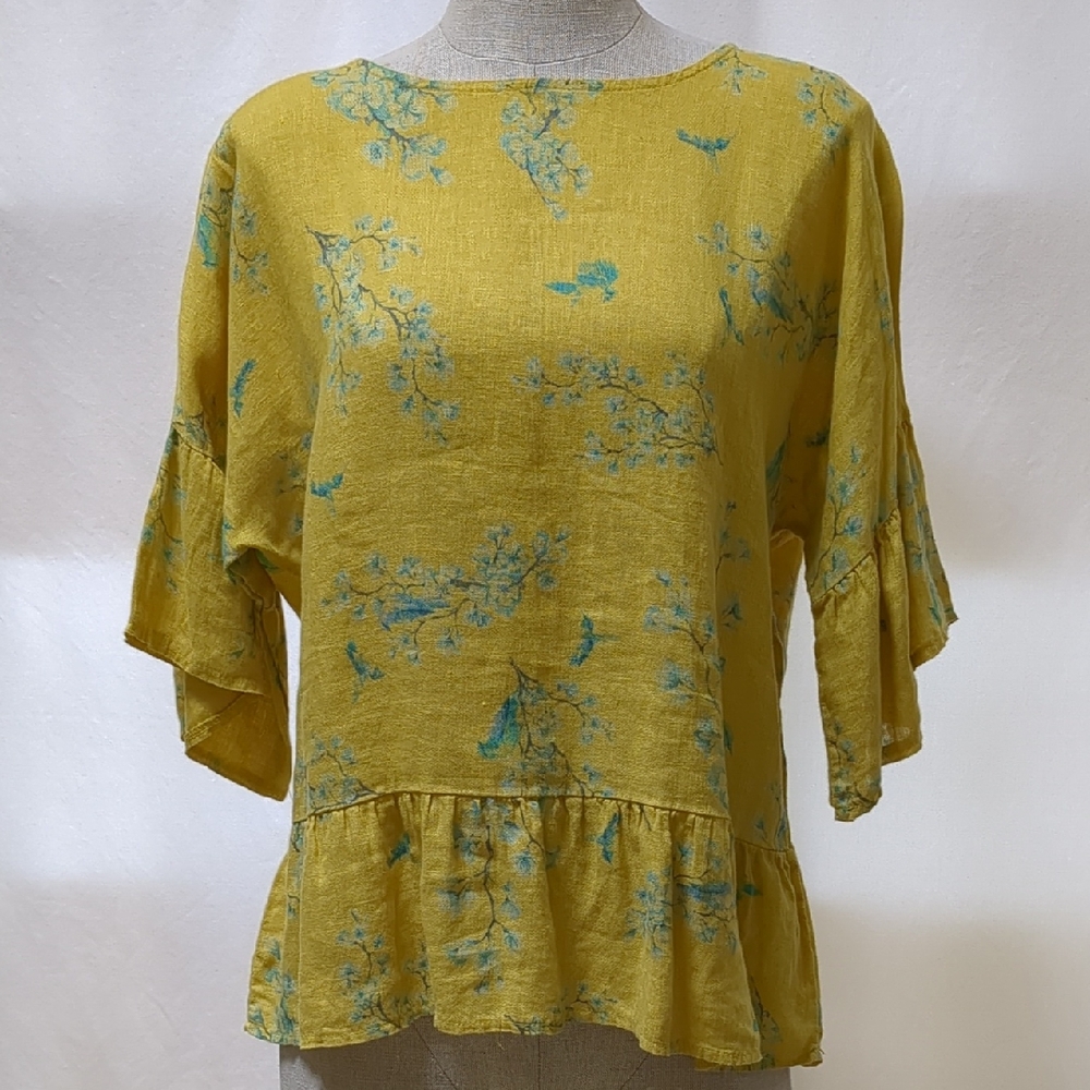 Valentina Naldi Floral Linen Top